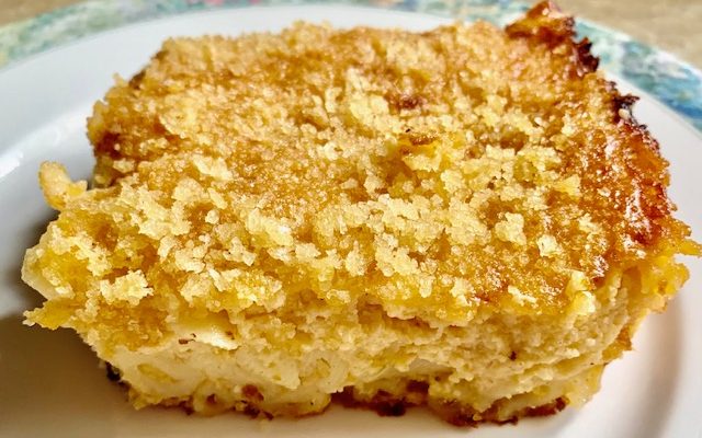 Easy Baked Three Cheese Macaroni & Cheese