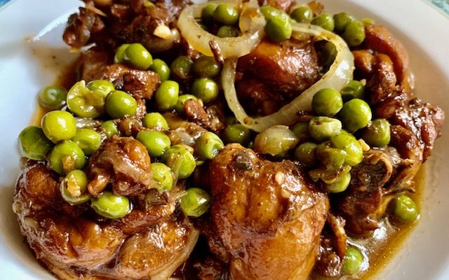 Chinese Jamaican Chicken & Green Peas